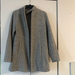 Women's Gray Herringbone Coat